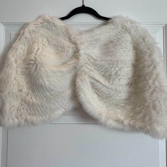 ADRIENNE LANDAU Rabbit Fur Bolero w/ Tags - Picture 5 of 5